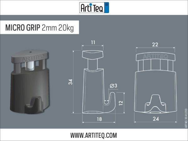Micro Grip hook (2mm) - Image 3